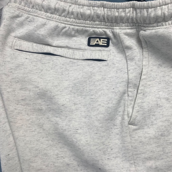 AE -Set of 3- 24/7 Sweat Shorts in Gray, Blue and Heather Cream size Small - Picture 7 of 16